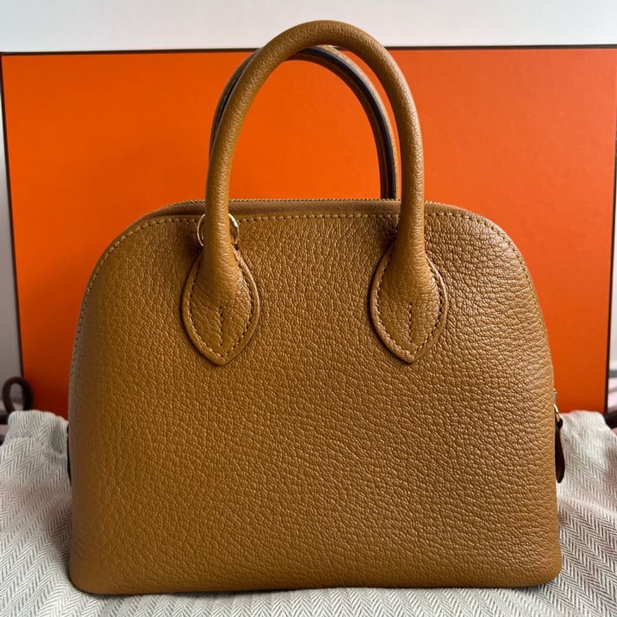 全套Hermes 愛馬仕 Mini Bolide 焦糖 Mysore山羊皮-6
