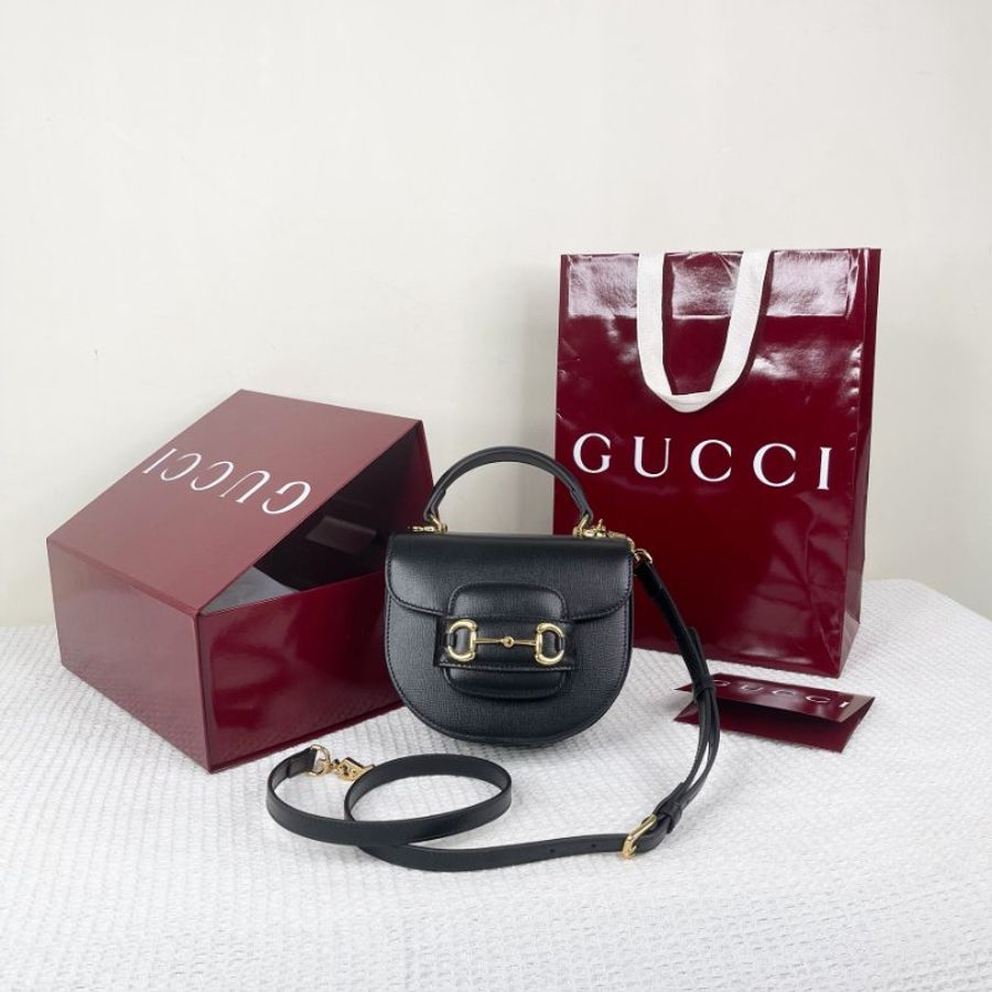 GUCCI Horsebit1955 迷你手提肩背包-0