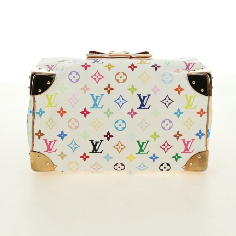 【日本直送】路易威登 Monogram Multicolor Speedy 30 手袋 白色 Bron M92643 正品 184572SAM-4