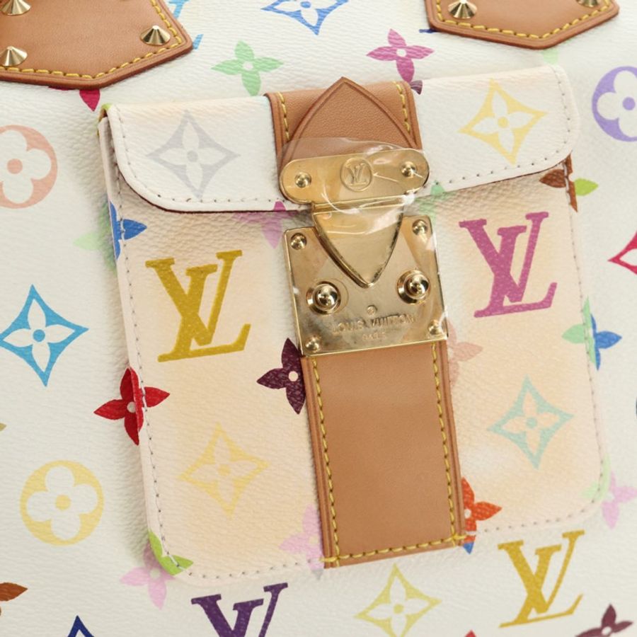【日本直送】路易威登 Monogram Multicolor Speedy 30 手袋 白色 Bron M92643 正品 184572SAM-17