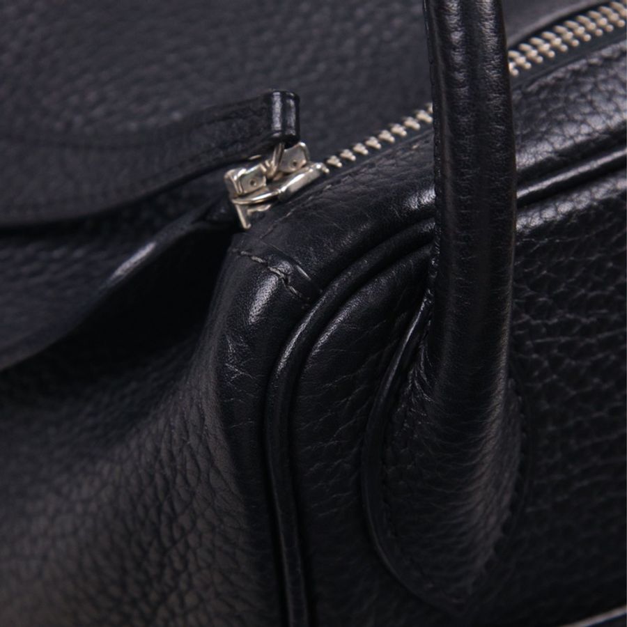Hermes  O刻 lindy30黑色银扣单肩包手提包-13