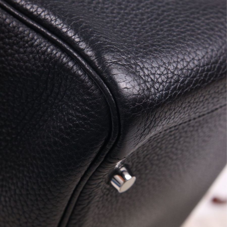 Hermes  O刻 lindy30黑色银扣单肩包手提包-14