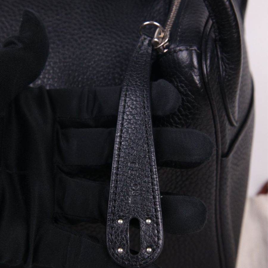 Hermes  O刻 lindy30黑色银扣单肩包手提包-27