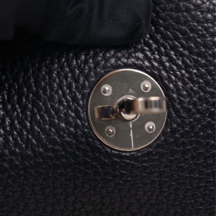 Hermes  O刻 lindy30黑色银扣单肩包手提包-30