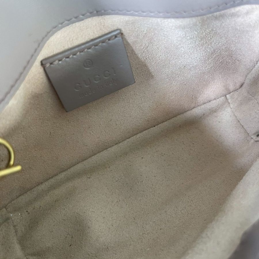 GUCCI Marmont 迷你肩背包 奶茶色-3