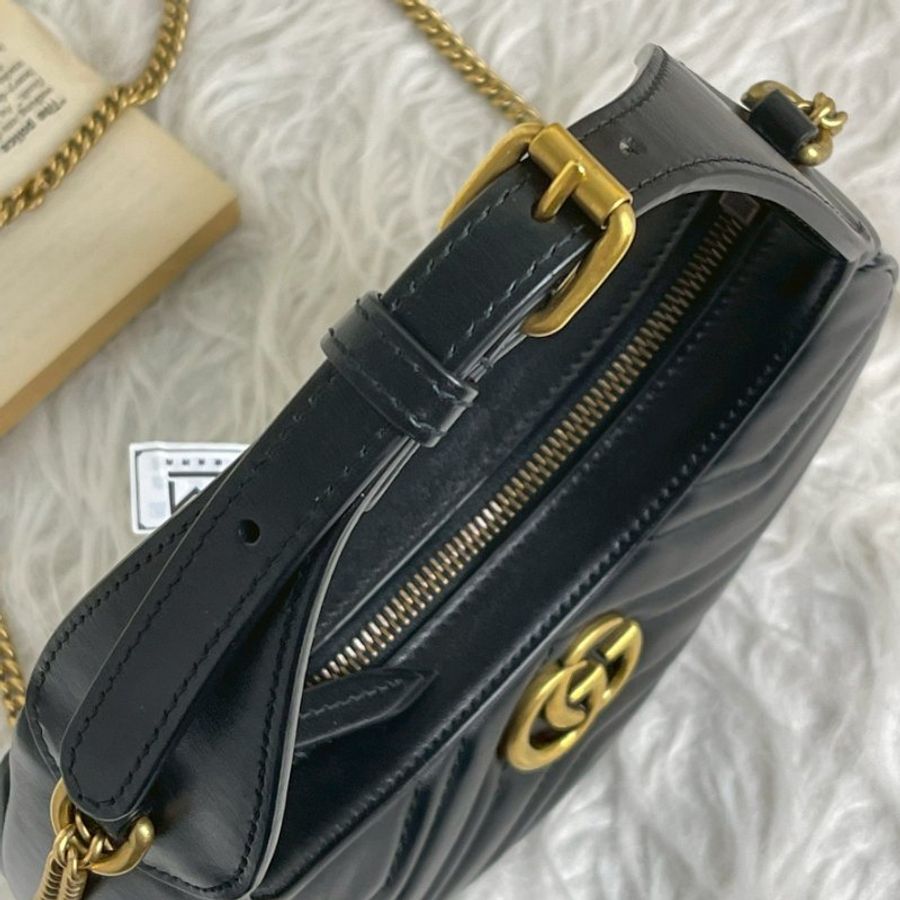 GUCCI MAROMOT 半月包 黑色-6