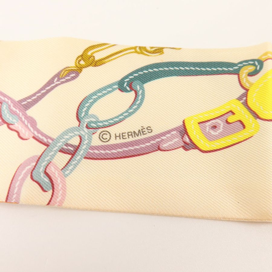 HERMES 絲質Twilly絲巾-5