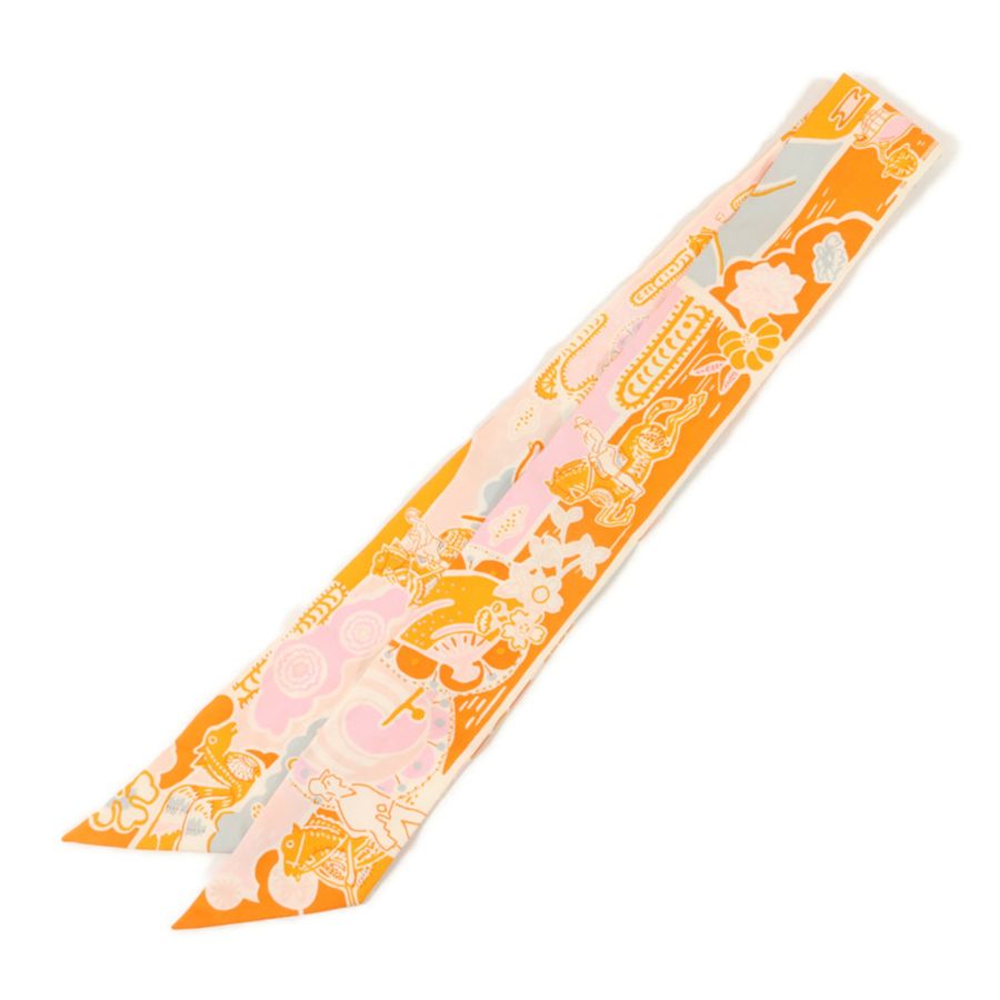HERMES 絲質Twilly絲巾-1