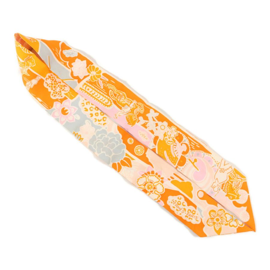 HERMES 絲質Twilly絲巾-3