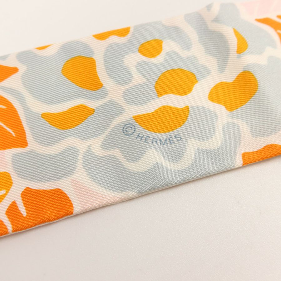 HERMES 絲質Twilly絲巾-5
