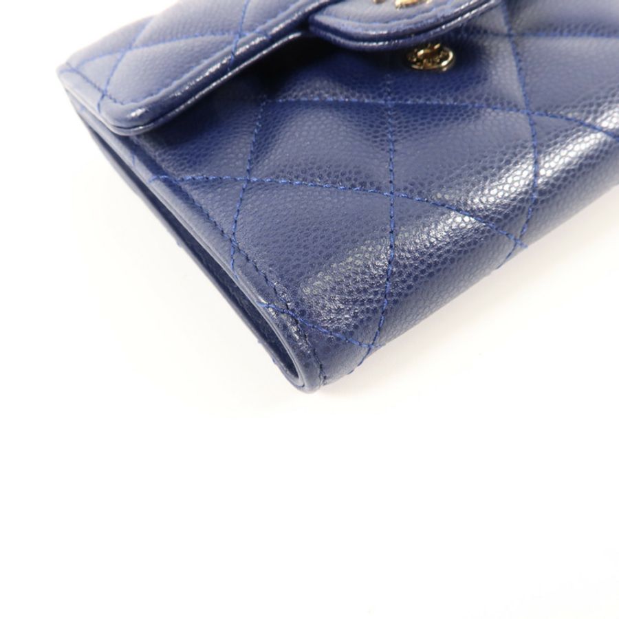 CHANEL 牛皮皮革Classic Small Flap Wallet錢包-12