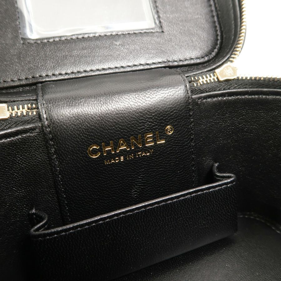 CHANEL 羊皮皮革Vanity Case With Top Handle鏈帶手挽肩背兩用袋-5