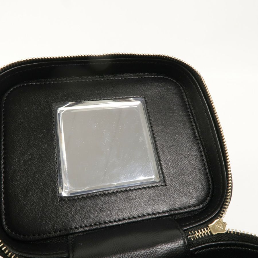 CHANEL 羊皮皮革Vanity Case With Top Handle鏈帶手挽肩背兩用袋-10