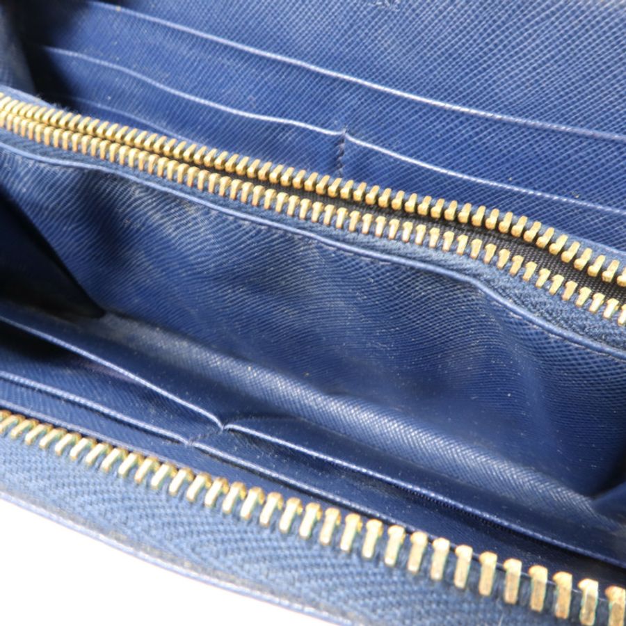 PRADA Saffiano皮革Round Zippy Long Wallet長錢包-15