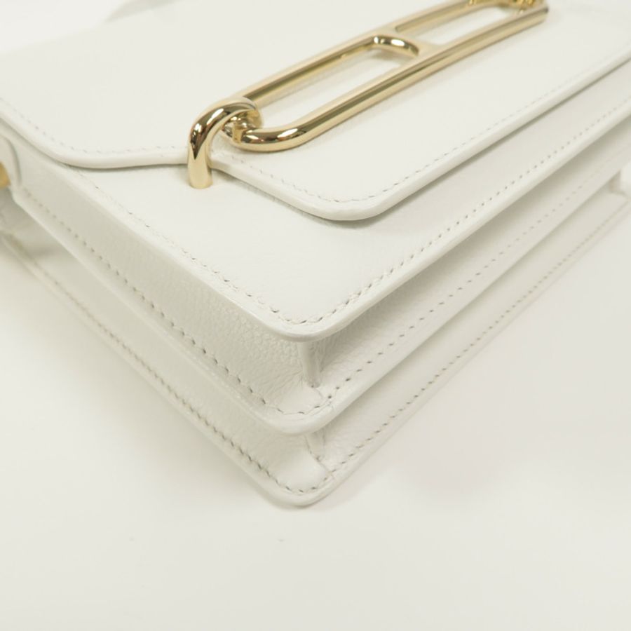 HERMES Evercolor皮革Roulis Mini肩背袋New White-10