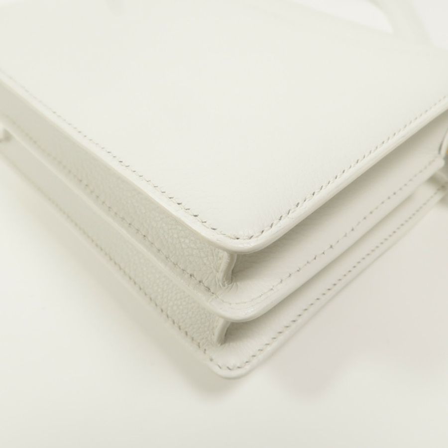 HERMES Evercolor皮革Roulis Mini肩背袋New White-11