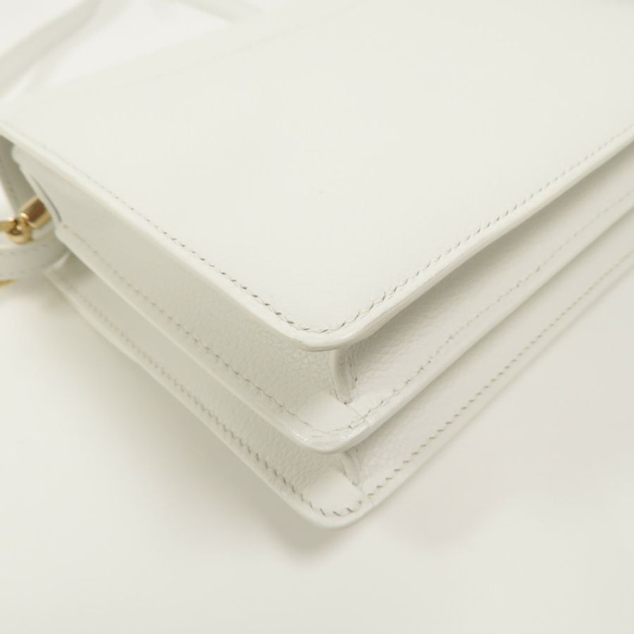 HERMES Evercolor皮革Roulis Mini肩背袋New White-12