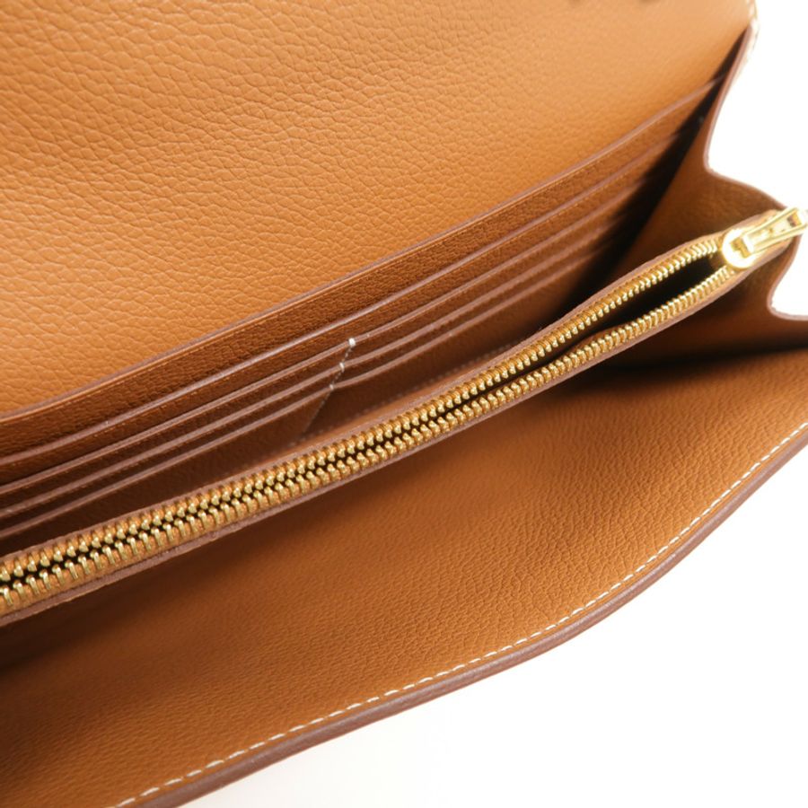 HERMES Evercolor皮革Constance To Go肩背袋Gold-4