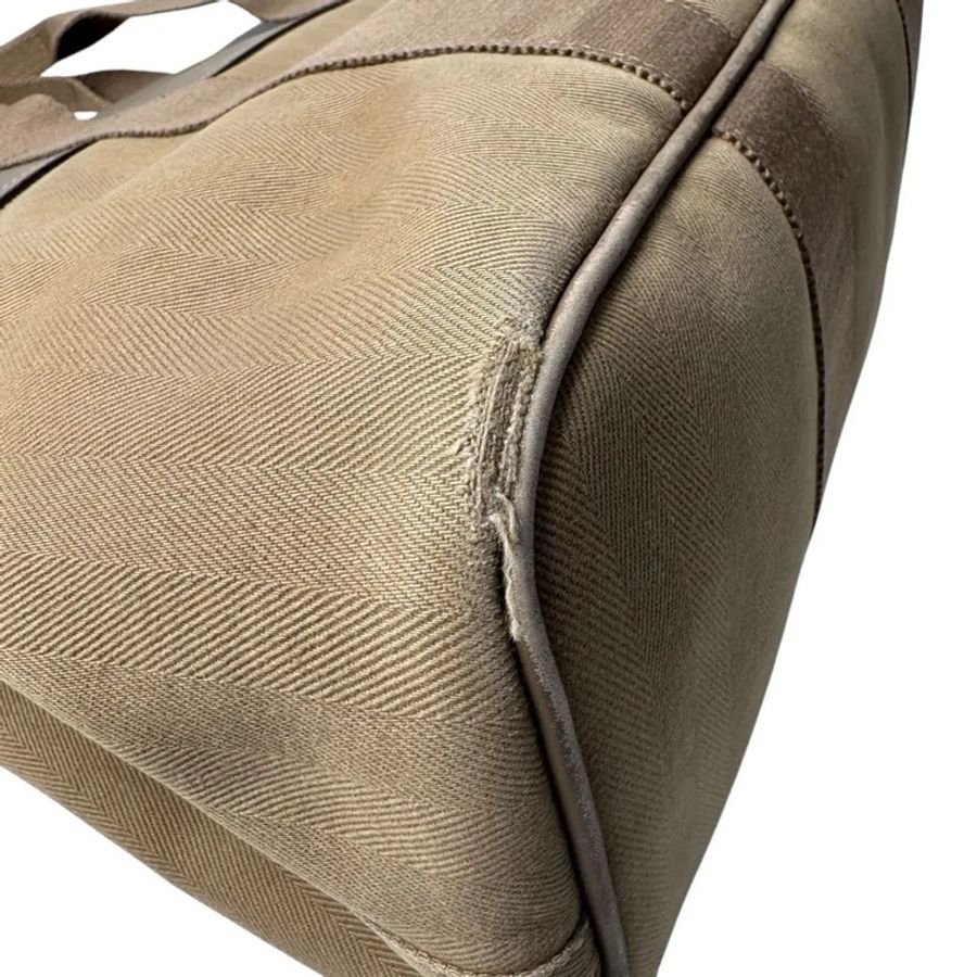 HERMES Valparaiso MM tote 手提包 帆布 托特包 灰褐色 Herbag Zip-11