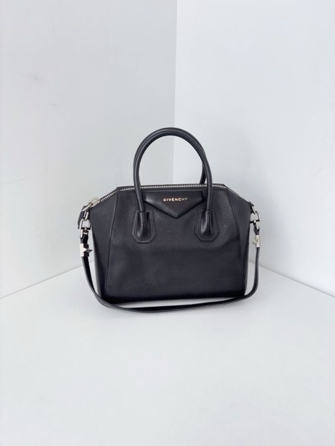 ✨紀梵希givenchy|antigona 山羊皮 黑銀 鑽石包|98新-1
