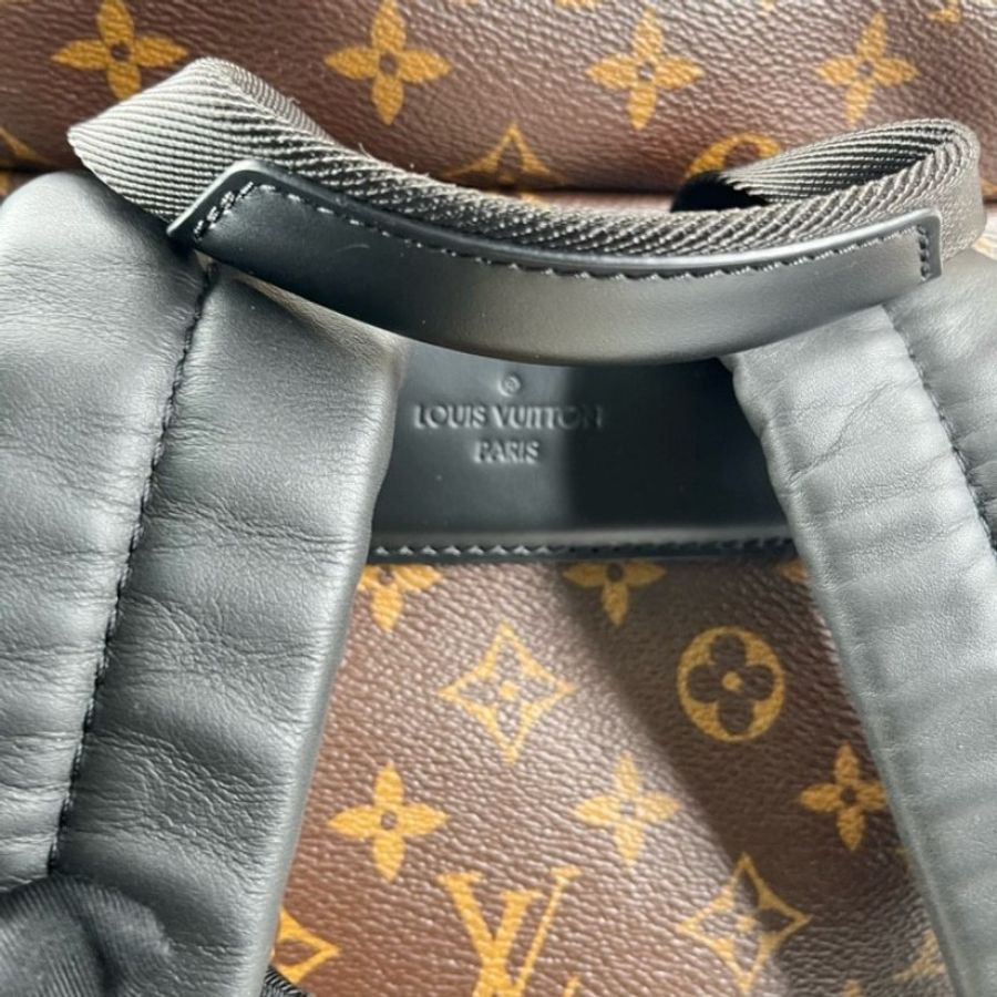 LV路易威登 Zack Macassar 經典Logo圖案印花 老花帆布拼牛皮-24