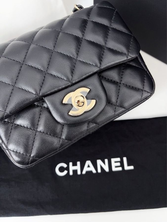 💎Chanel香奈兒|黑金classic CF方胖子|閒置新芯片款|全配-0