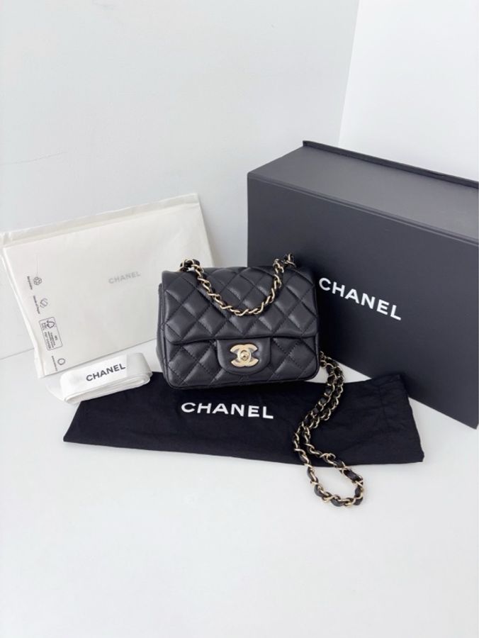 💎Chanel香奈兒|黑金classic CF方胖子|閒置新芯片款|全配-1