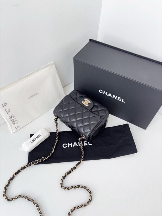 💎Chanel香奈兒|黑金classic CF方胖子|閒置新芯片款|全配-5