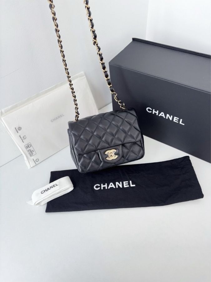 💎Chanel香奈兒|黑金classic CF方胖子|閒置新芯片款|全配-7