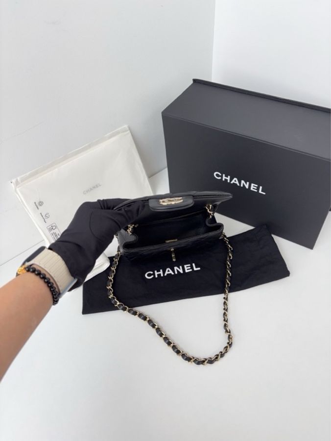 💎Chanel香奈兒|黑金classic CF方胖子|閒置新芯片款|全配-8