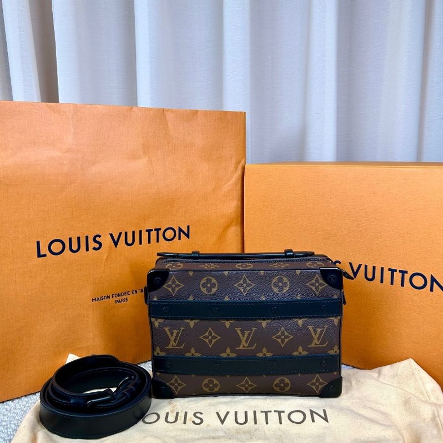 LV路易威登 Handle Soft Trunk老花軟盒子 經典老花配黑色-0