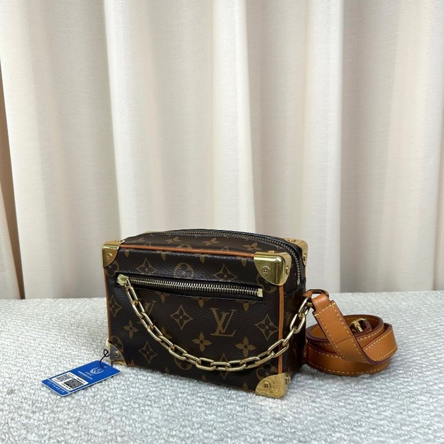 LV路易威登 Soft Trunk 老花金鏈條盒子包-3