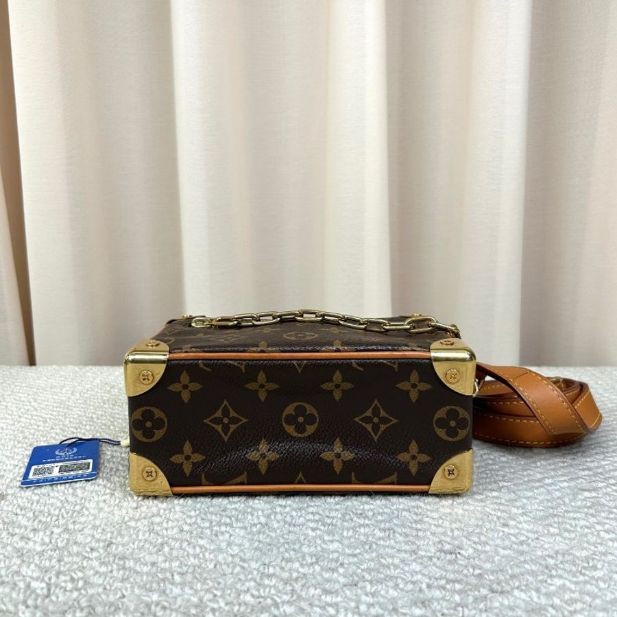 LV路易威登 Soft Trunk 老花金鏈條盒子包-4