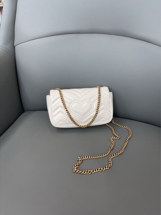 ✨Gucci古馳|marmont馬蒙supermini 白色|98新-3