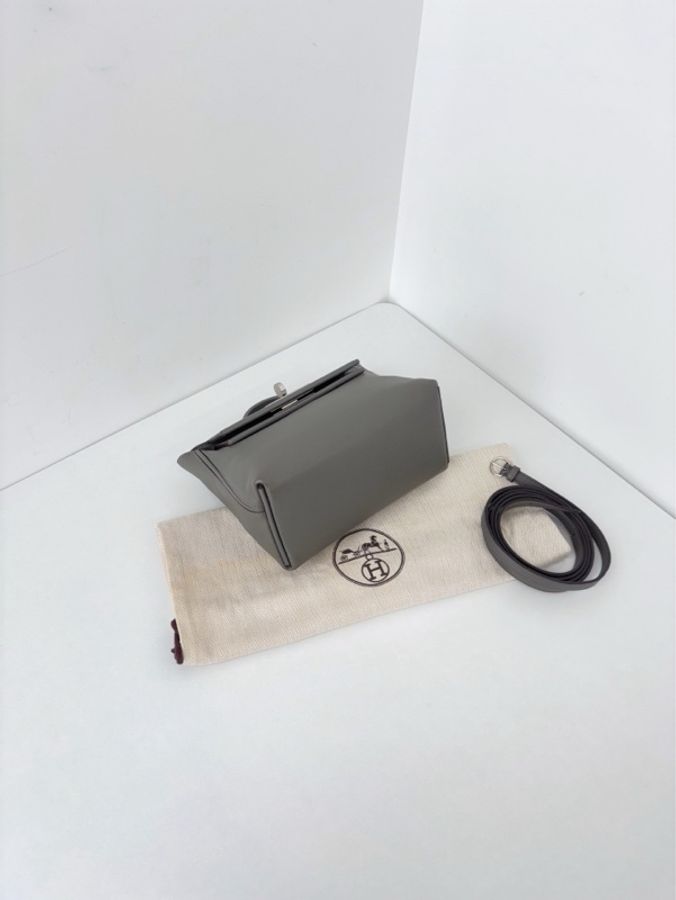 🐎Hermes愛馬仕｜2424 mini OL積雨雲灰銀扣｜99新｜U刻-6