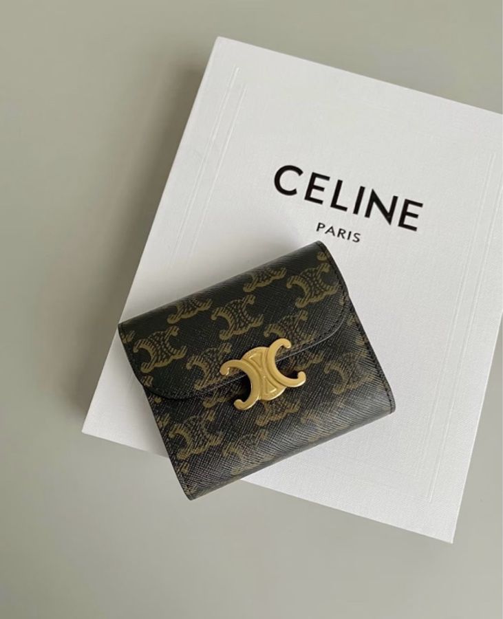 #經典凱旋門✨ #CELINE老花三摺短夾 #閒置新🌟 #原模在-0