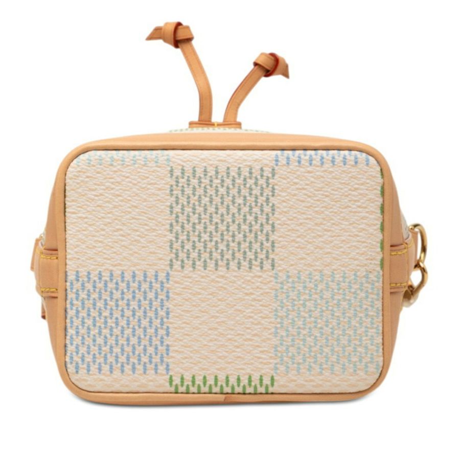 路易威登 Damier Riches Nano Noe 單肩包/手提包 N40640 開心果綠皮革 女士 LOUIS VUITTON-2