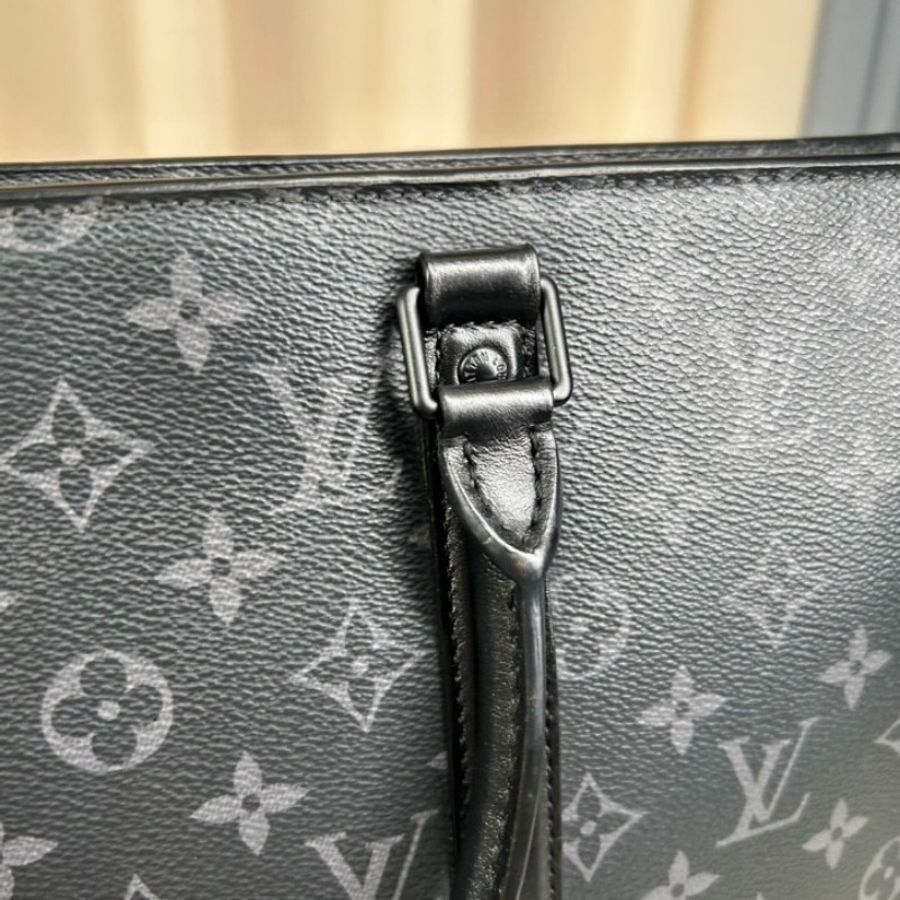LV路易威登黑色老花手提公文包-13