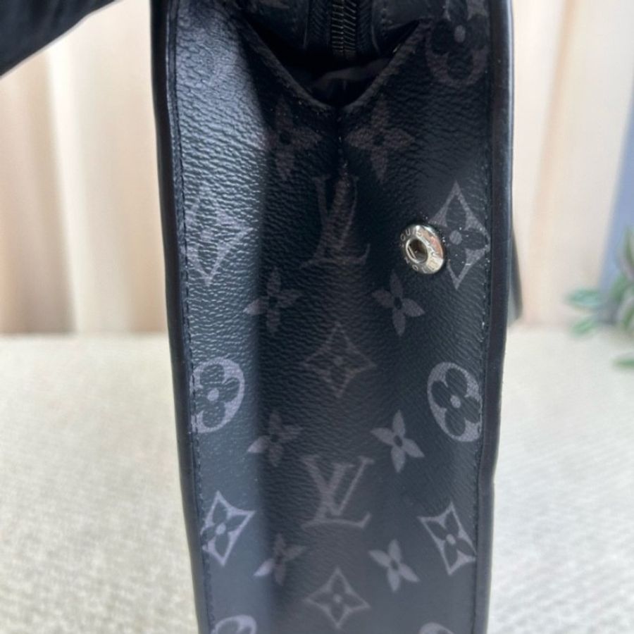 LV路易威登黑色老花手提公文包-15