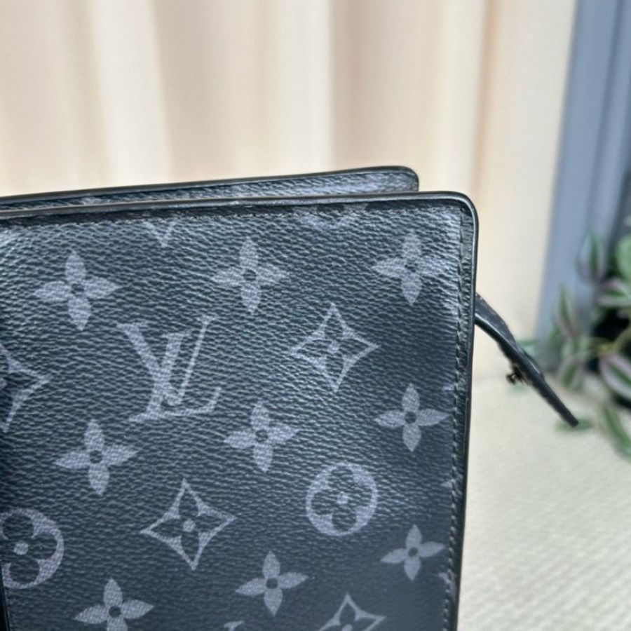 LV路易威登黑色老花手提公文包-17