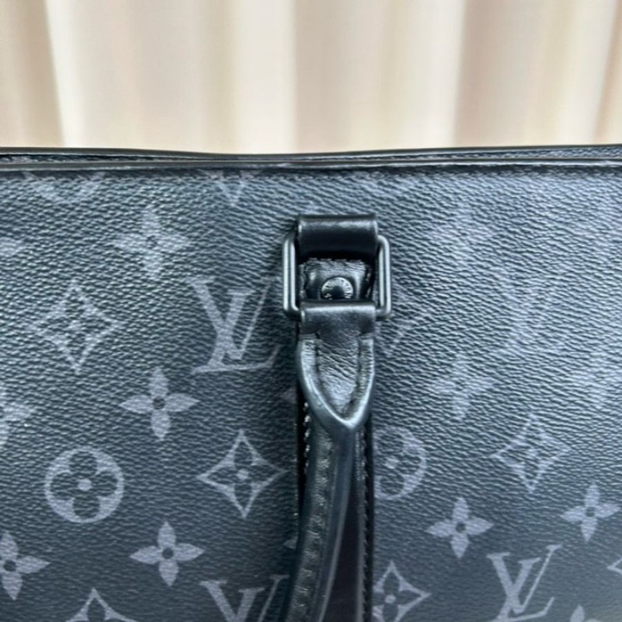LV路易威登黑色老花手提公文包-18
