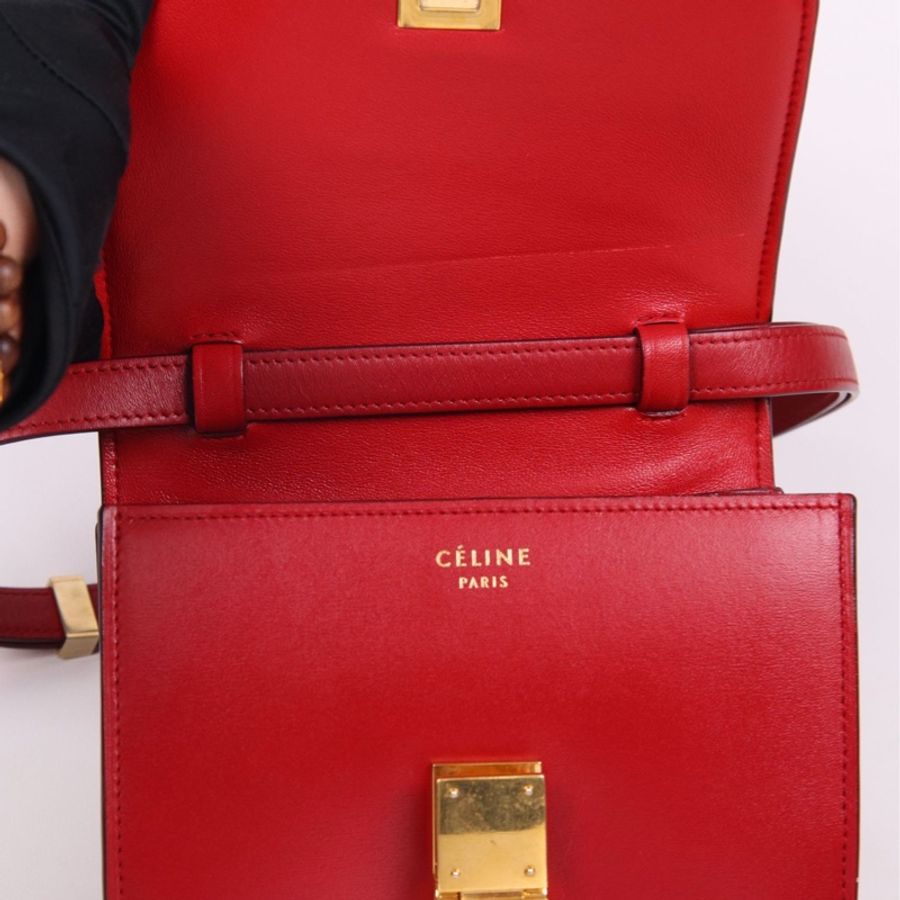 Celine红金按扣box单肩包-6