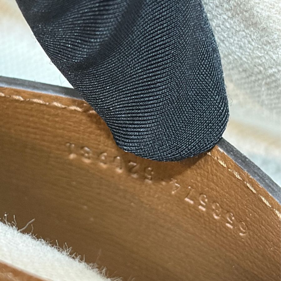 GUCCI 658574 1955 MINI Horsebit 咖啡皮帶綠紅綠織帶 手拿包馬銜包肩背包斜背包-40