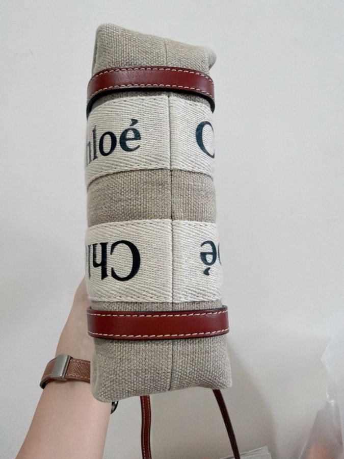 Chloe mini woody tote焦糖色-7