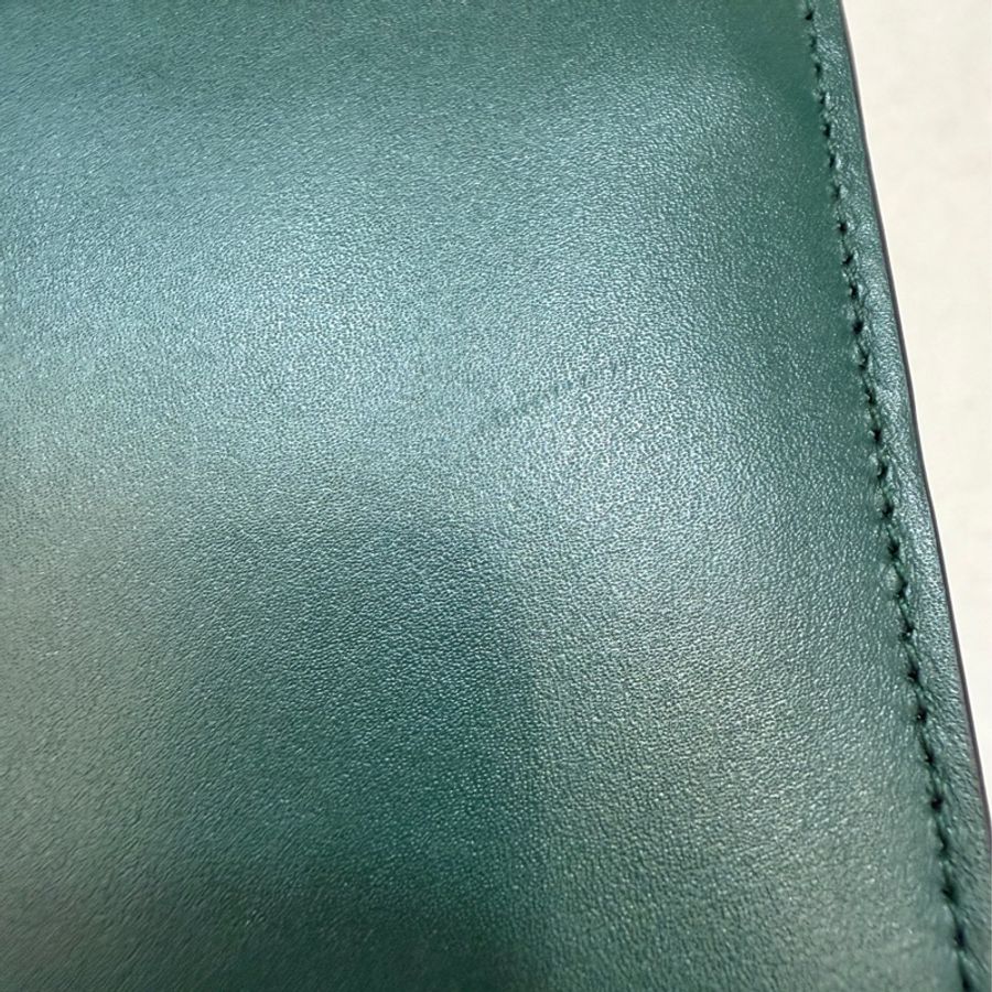 GUCCI 572375 ZUMI 綠色BOX光片皮革金鏈斜背包 側背包 斜挎包 手拿包-44