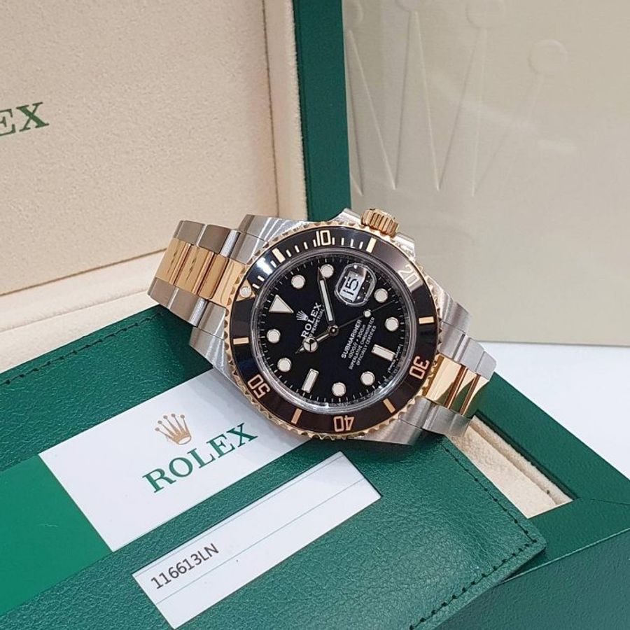 【大眾名錶】ROLEX勞力士 116613LN 潛航者 2018/10全配件 熱門保值款 半金黑水鬼 大眾名錶G309-4