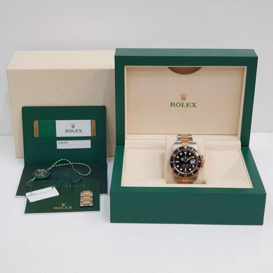 【大眾名錶】ROLEX勞力士 116613LN 潛航者 2018/10全配件 熱門保值款 半金黑水鬼 大眾名錶G309-9