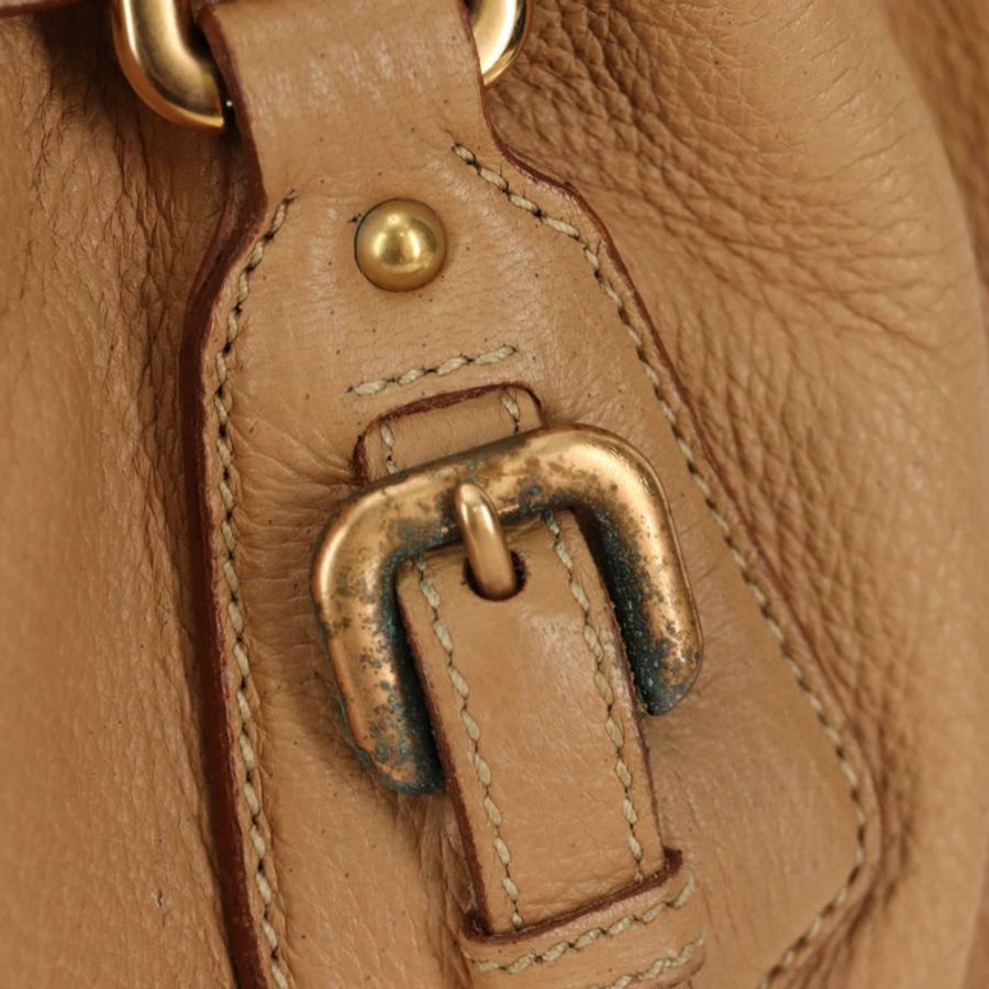 【日本直送】PRADA 托特包 皮革 米色 金色 正品 184582V-2