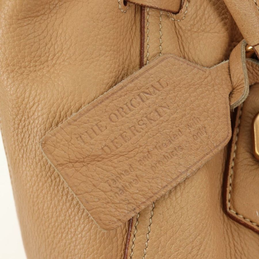 【日本直送】PRADA 托特包 皮革 米色 金色 正品 184582V-21