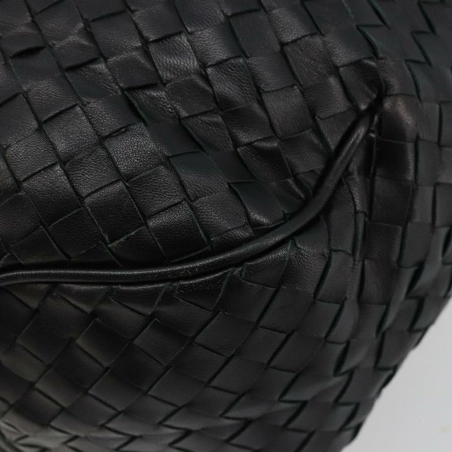 【日本直送】BOTTEGAVENETA INTRECCIATO 黑色皮革肩背包 174741 Auth am11794SM-15